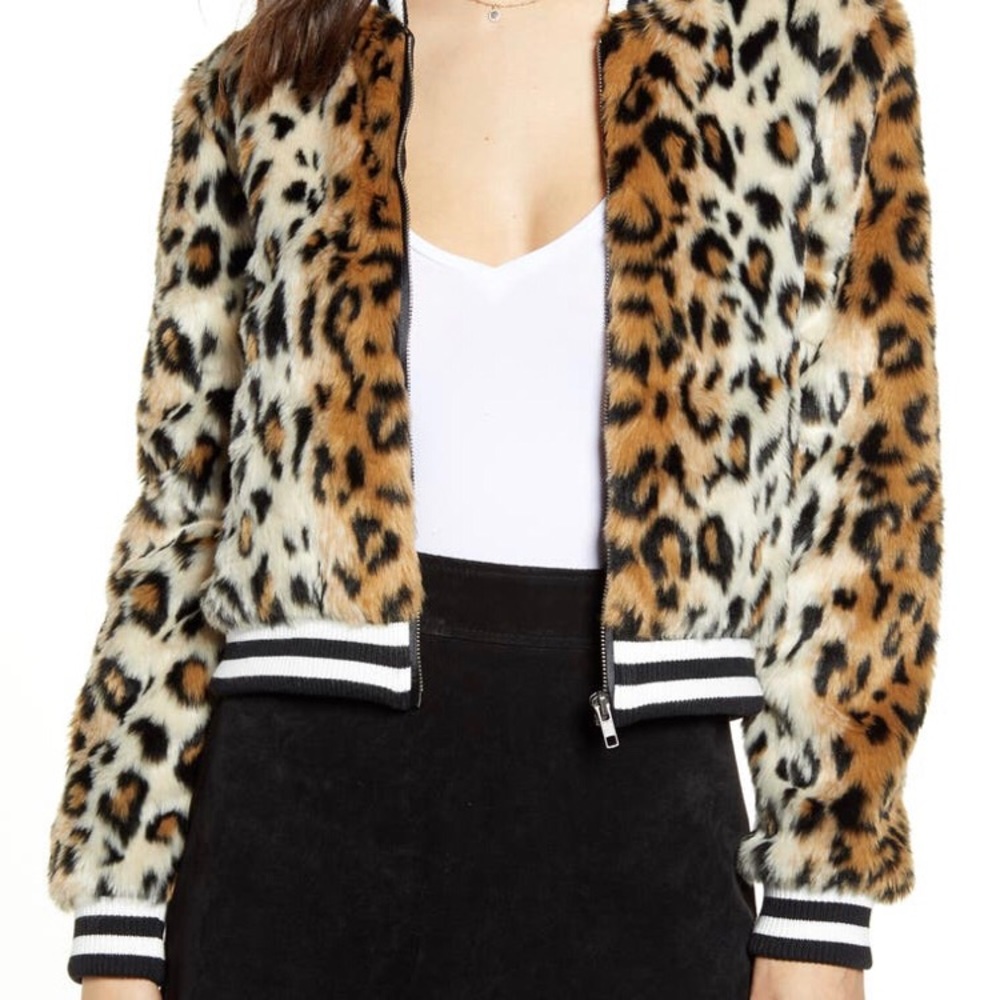 BB Dakota Faux Fur Bomber Jacket